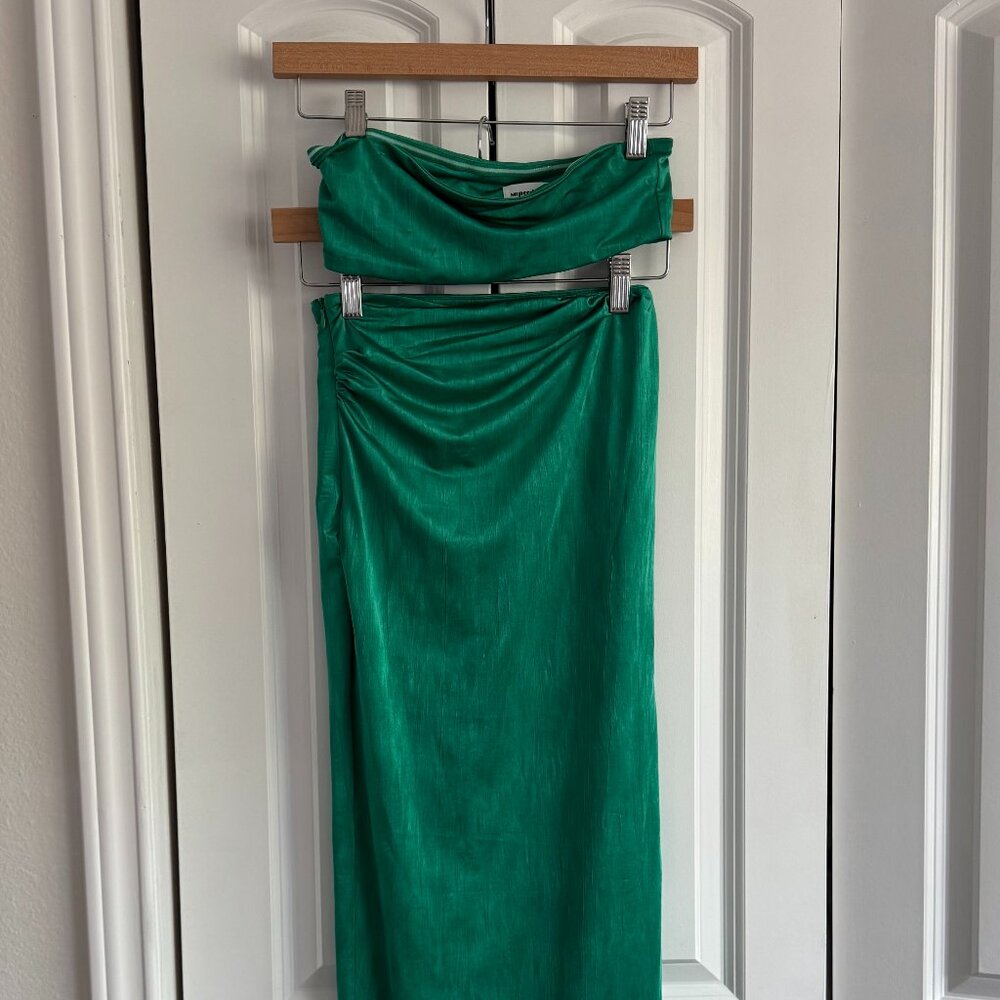 Superdown Green Cowl Neck Sheath Maxi Dress - Reposh from Colleen Reed